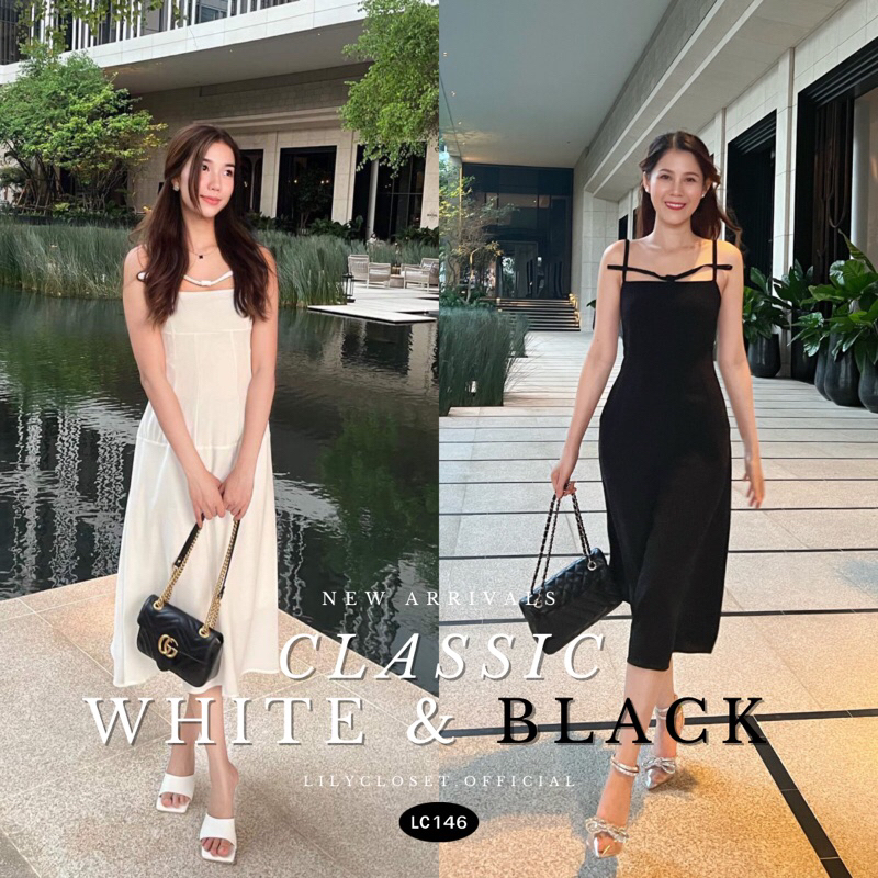 Lily’s closet พร้อมส่ง classic black/white Shopee Thailand