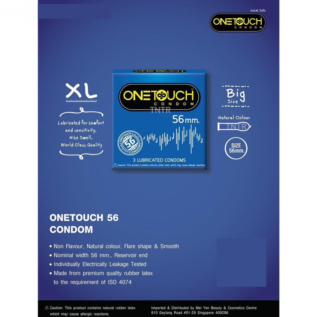 onetouch-56-mm-condom-ถุงยางอนามัย-วันทัช-56-มม-ผิวเรียบ-ไซส์ใหญ่-ขนาดใหญ่-ขนาด-56-มม-1-กล่อง-บรรจุ-3-ชิ้น