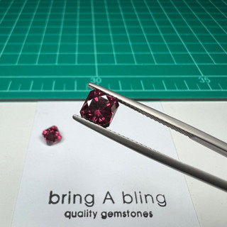 โกเมน สีม่วงแดง คู่ 3.7 ct โรโดไลท์กาเน็ต (rhodolite, pyrope garnet) Top quality สีสด ไฟดี สะอาดไร้ตำหนิ