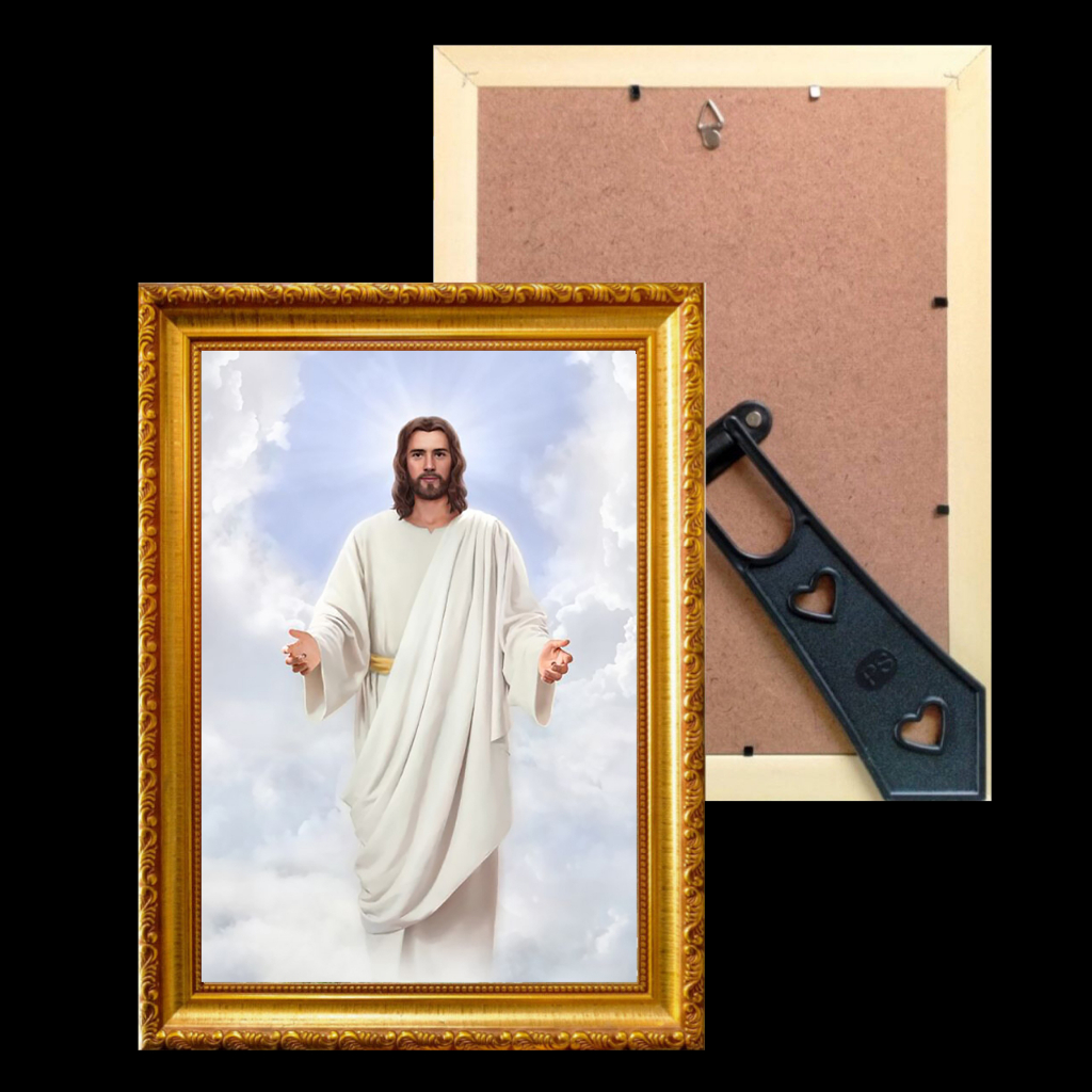 รูป-พระเยซูคริสต์-พระเยซู-คริสต์-พระเจ้า-สวรรค์-ของ-พระองค์-กรอบ-รูปขนาด-a6-พร้อมกรอบรูป