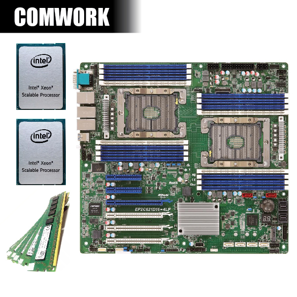 ชุด-104-เธรด-ซีพียู-dual-xeon-platinum-8171m-เมนบอร์ด-dual-cpu-แรม-32gb-256gb-พัดลมซีพียู-server-workstation