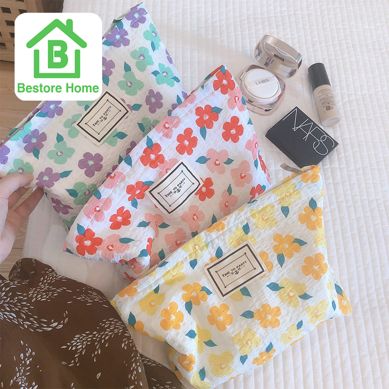 bestorehome-กระเป๋าใส่เครื่องสำอาง-มีซิป-ใส่เครื่องเขียน-ใส่เหรียญ-พกพาสะดวก