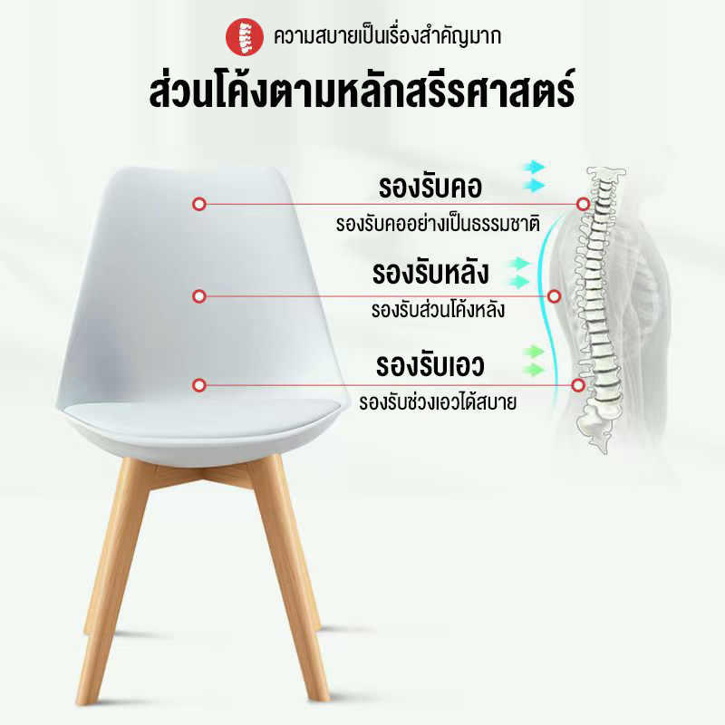 เก้าอี้พนักพิงพร้อมเบาะ-ทันสมัย-สำนักงาน-ห้องประชุม-ที่นั่งพลาสติก-ขาบีช-ห้องนอน-บ้าน-เรียบง่าย-พักผ่อน-ที่นั่งสบาย