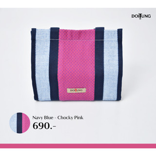 DoiTung TOTE BAG S (STD) Navy Blue-Chocky pink 19x24x20 cm.