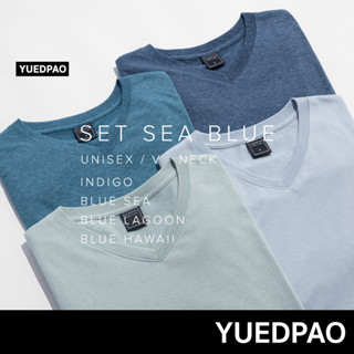 ภาพหน้าปกสินค้าYuedpao No.1 เสื้อยืด ไม่ย้วย ไม่หด ไม่ต้องรีด ผ้านุ่มใส่สบาย Ultrasoft Non-Iron เสื้อยืดสีพื้น เสื้อยืดคอวี Sea Blue ที่เกี่ยวข้อง