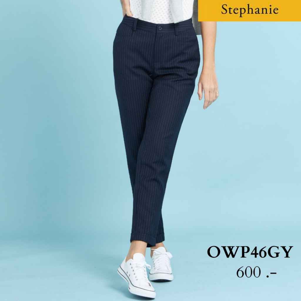 stephanie-pants-กางเกงสามส่วน-สีน้ำเงิน-owp46gy