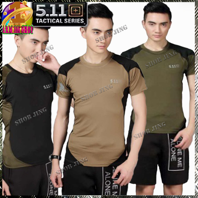 เสื้อคอกลมคอมแบท5-11-tactical-เสื้อยืดคอกลมสไตล์เกาหลีผ้านุ่มใส่สบาย-5-11-tactical-t-shirts-เสื้อยืดแฟชั่นคอกลมผ้านิ่มดี