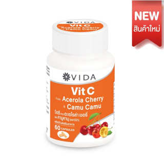 Vida Vit C Acerola Cherry & Camu Camu วิตซี วิตามินซีสูง 60 แคปซูล