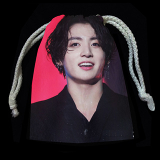 กระเป๋าผ้าแบบรูด ถุงเก็บเครื่องสําอาง Jung kook จองกุก BTS