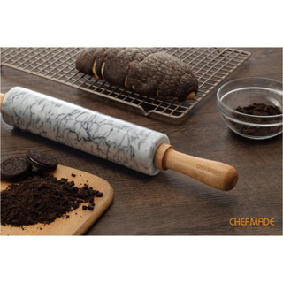 CHEFMADE ไม้นวดแป้ง 18" Marble Rolling Pin (WK9159)