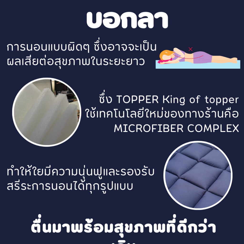 ภาพหน้าปกสินค้าKING OF TOPPER ที่นอน NEW Topper 5นิ้ว สี Nature Gray ️ จากร้าน king_of_topper บน Shopee