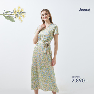 Jousse ชุดเดรส Ivy Light Yellow-Maxi Dress ลายดอกไม้ (JZ1MOR)