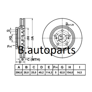 จานเบรคหน้า ES200 ES240 ES250 ES300h ES350 ALPHARD VELLFIRE ANH20 AGH30 ESTIMA ACR50 AHR20 HARRIER ZSU60 RUNSTOP /คู่