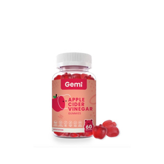 GemiGummi Gemi Apple Cider Vinegar Gummies (60pcs) เจมมี่ อาหารเสริม รูปแบบกัมมี่ ช่วยในการย่อยอาหาร สร้างภูมิคุ้มกัน