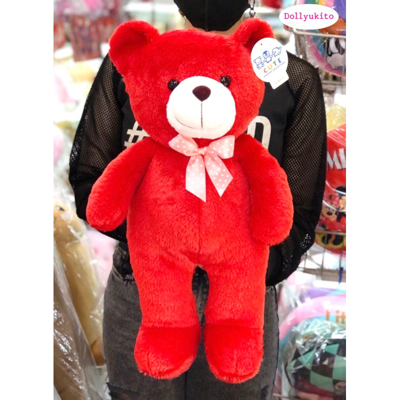 ตุ๊กตาหมีสีแดงมี-2-ขนาด-25-นิ้ว-9-นิ้ว-มีเก็บเงินปลายทาง