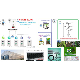 SMART FARM ระบบ ไฮโดรโปนิกส์ ,ระบบพ้นหมอก,ระบบน้ำหยด , ระบบสปริงเกอร์ ,ระบบม่านกรอง,สถานีวัดคุณภาพอากาศภายนอก