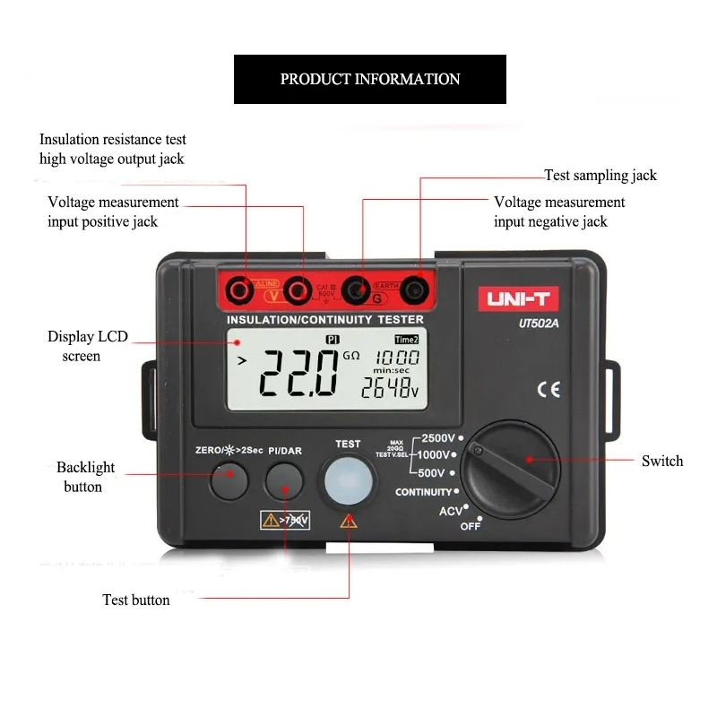 unit-ut502a-insulation-resistance-testers-เครื่องทดสอบความต้านทานฉนวน