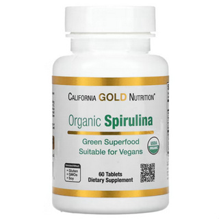 ภาพขนาดย่อของภาพหน้าปกสินค้าCalifornia Gold Nutrition, Organic Spirulina, 500 mg, 60 Tablets (exp.03-08/25) จากร้าน fahwhey บน Shopee