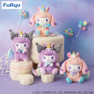 🇯🇵 ตุ๊กตา My Melody Cinnamoroll Rainbow Unicorn Party Plush ลิขสิทธิ์แท้ 18cm Sanrio มาย เมโลดี้ ซินนามอนโรล