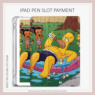 Simpsons เคสไอเเพด air1/2/3/4/5 mini4/5/6 เคส iPad 10.2 gen 7 8 9 gen10 case iPad pro11 2022 animation พร้อมถาดใส่ปากกา