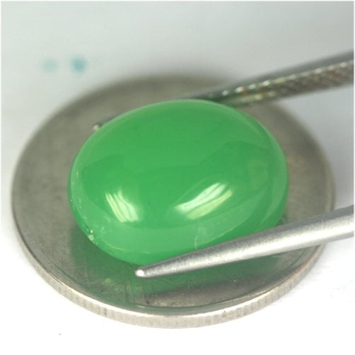 พลอยหลังเบี้ยคริสโซเพลส-chrysoprase-นน7-13กะรัต