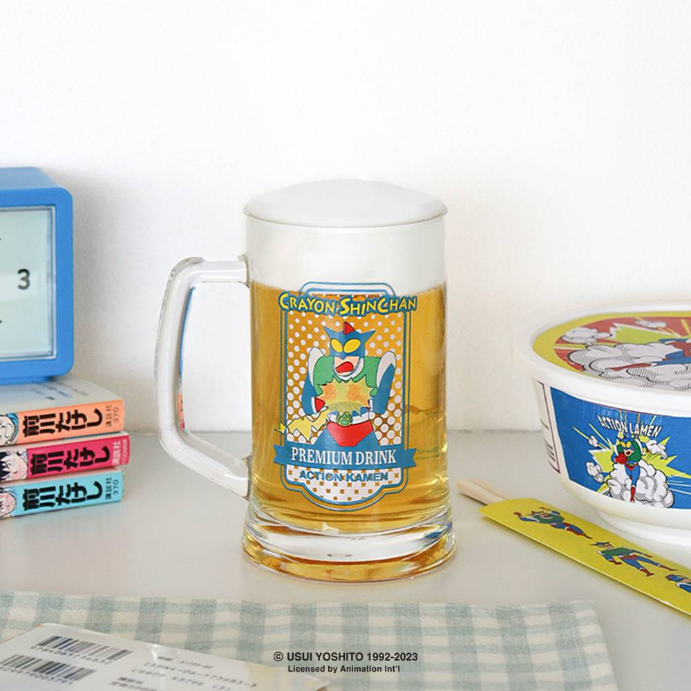 พร้อมส่ง-action-kamen-beer-glass-400ml-แก้วเบียร์