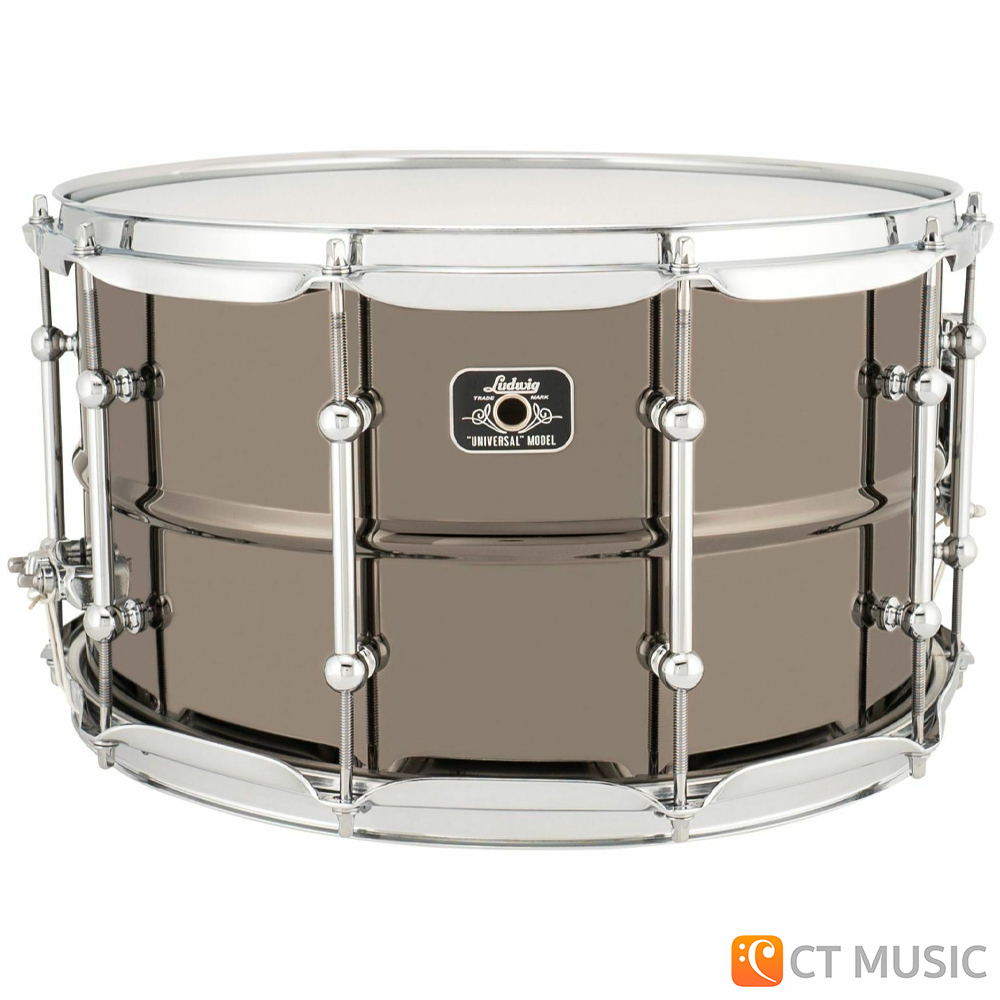 ludwig-lu0814c-universal-brass-snare-drum-black-nickel-with-chrome-8-x-14