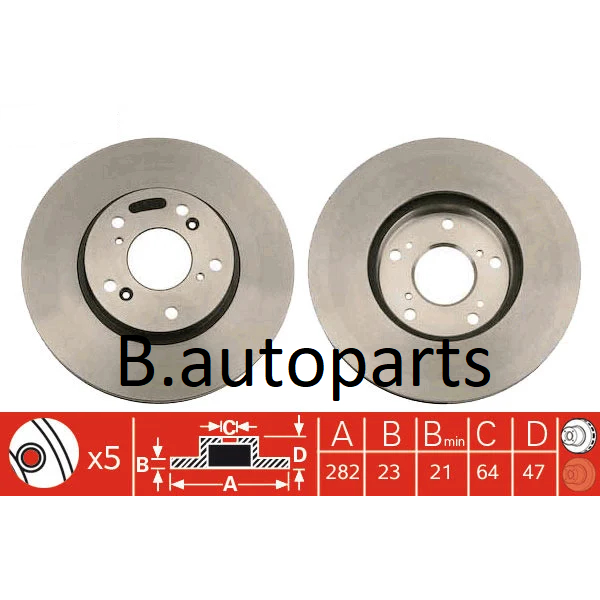 จานเบรคหน้า-honda-cr-v-gen-2-rd5-rd6-rd7-rd8-rd9-2-0-2-4-2002-2006-runstop-คู่