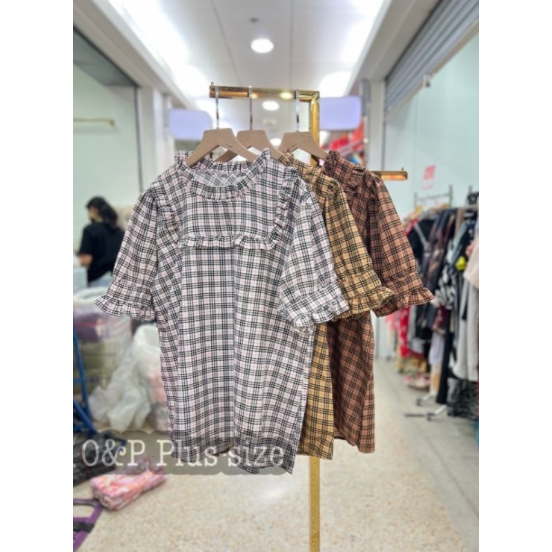 เสื้อ-ลายสก็อต-ไซส์ใหญ่-มีโค้ตลดทักมาค่ะ