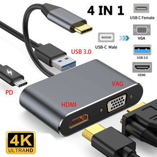 MAILESI USB C to HDMI VGA Adapter Type-c to HDMI 4K for MacBook Pro HP Envy 13 Dell XPS13/15 Lenovo miix510,Huawei Mate