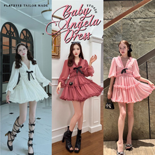 FLAT2112 FF0426 : BABY ANGELS DRESS (Tailor Made Edition) เดรสชีฟอง