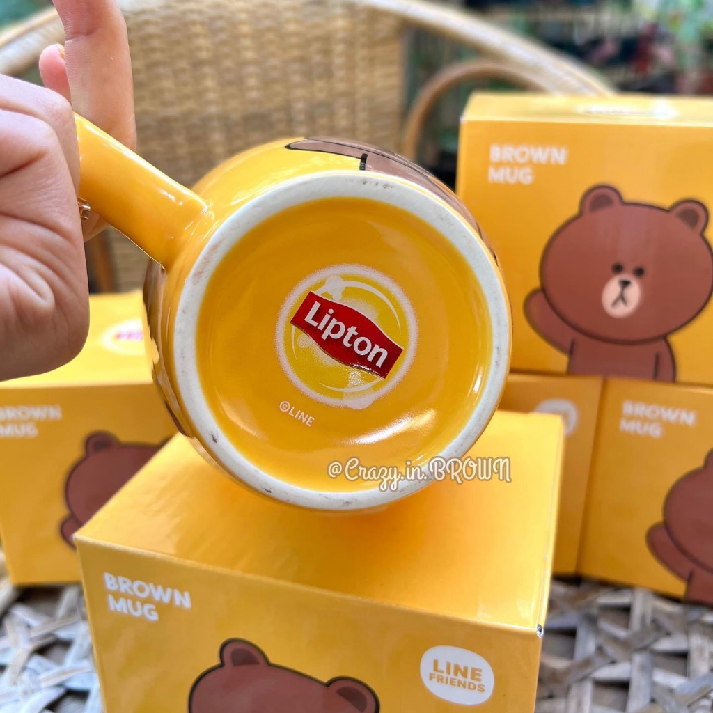 line-friends-x-lipton-mug-brown-cony-แก้วมัคหมีบราวน์-โคนี่-ลิปตัน-พร้อมส่ง