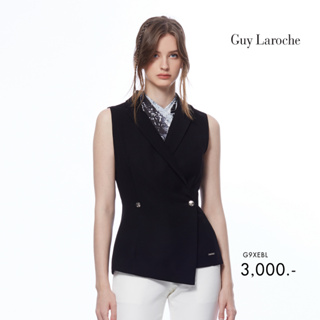 Guy Laroche 999 Jacket Business King Suiting แจ็คเก็ตแขนกุดสีดำ (G9XEBL)