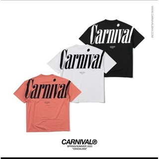 เสื้อยืด carnival ss23 oversize ขาว ดำ ไซส์ L
