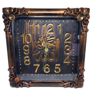 นาฬิกาแขวนผนัง นาฬิกามุสลิมขนาด 15x15 cm. AMN-375 มีคำอัลลอฮ์ภาษาอาหรับ ลวดลายสวยงามสำหรับประดับบ้าน เป็นของขวัญอิสลาม