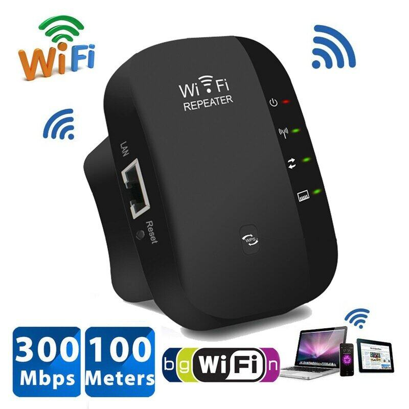 ตัวรับสัญญาณ-wifi-ตัวดูดเพิ่มความแรงสัญญาณไวเลส-wifi-repeater-ตัวกระจายอินเตอร์เน็ต-2-4ghz-300mbps-สีดำ