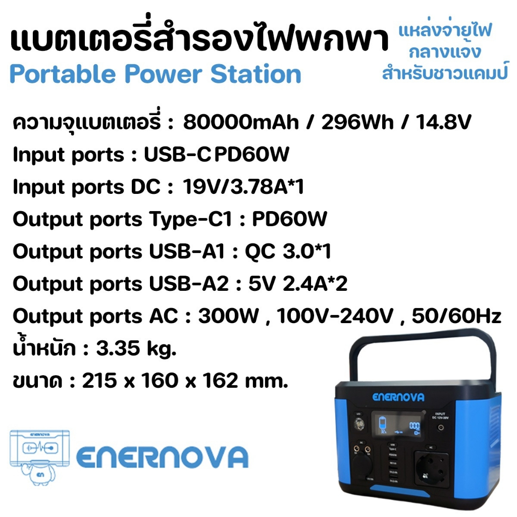 แบตเตอรี่สำรอง-enernova-smart-pep-s300-s500-ความจุ-80000-139200mah-พกพาสะดวก-มีระบบโซล่าเซลล์