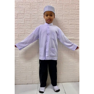 ภาพขนาดย่อของสินค้าเสื้อกุรงเด็กชายผ้าพีสกินสีขาวโอโม่