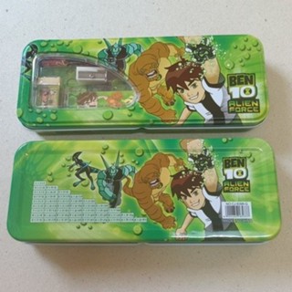 set เครื่องเขียน พร้อมกล่องดินสอเหล็ก ลาย Ben10 เบนเทน