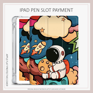 astronaut เคสไอเเพด mini4/5/6 air1/2/3/4/5 เคส iPad gen 7 8 9 gen10 case iPad 2021 2022 pro11 พร้อมถาดใส่ปากกา