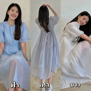 Laliya dress (550.-) เดรสแขนพองสุดคิ้วท์