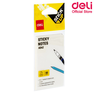 ภาพหน้าปกสินค้าDeli A042 Sticky Note กระดาษโน๊ตสีใส กระดาษโน๊ตกาว (แพ็ค 1 ชิ้น) กระดาษโน๊ต โพสอิท โพสอิทสีใส กระดาษโน๊ตแบบใส เครื่องเขียน อุปกรณ์เครื่องเขียน ที่เกี่ยวข้อง