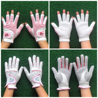 ถุงมือผู้หญิงคู่หนังแกะแท้ Callaway&amp;Malbon ladies Golf Gloves Genuine Cabretta leather with anti-slippery