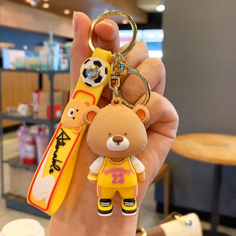 พวงกุญแจ-ys152-พวงกุญแจน้องหมี-น่ารัก-ใส่ชุดกีฬา-สไตล์สปอร์ต-เหมาะกับของขวัญ-พร้อมส่งจากไทย