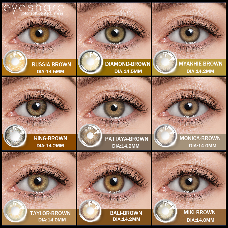 eyeshare-cod-amp-hot-sllea-คอนแทคเลนส์-1-คู่-ขนาดมินิ-บิ๊กอายตาหวานโคเรีย-ตาโตแบ๊วๆ-all-brown-color-contact-lenses