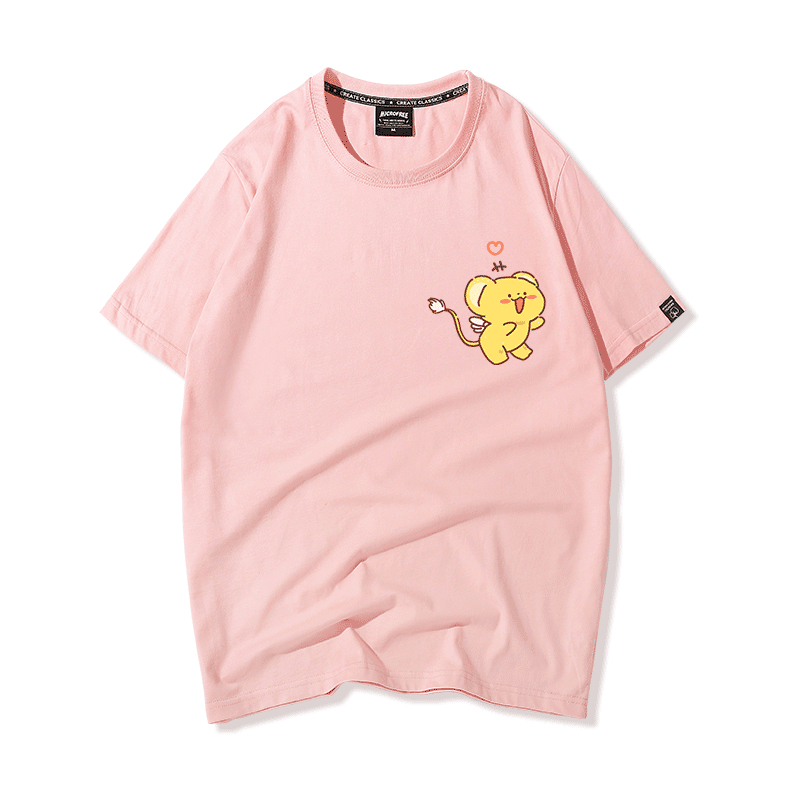 เสื้อยืดอนิเมะ-cardcaptor-sakura-แขนสั้น-cotton-t-shirt-ลาย-cerberus-ชุดคู่รักน่ารัก-ของใหม่