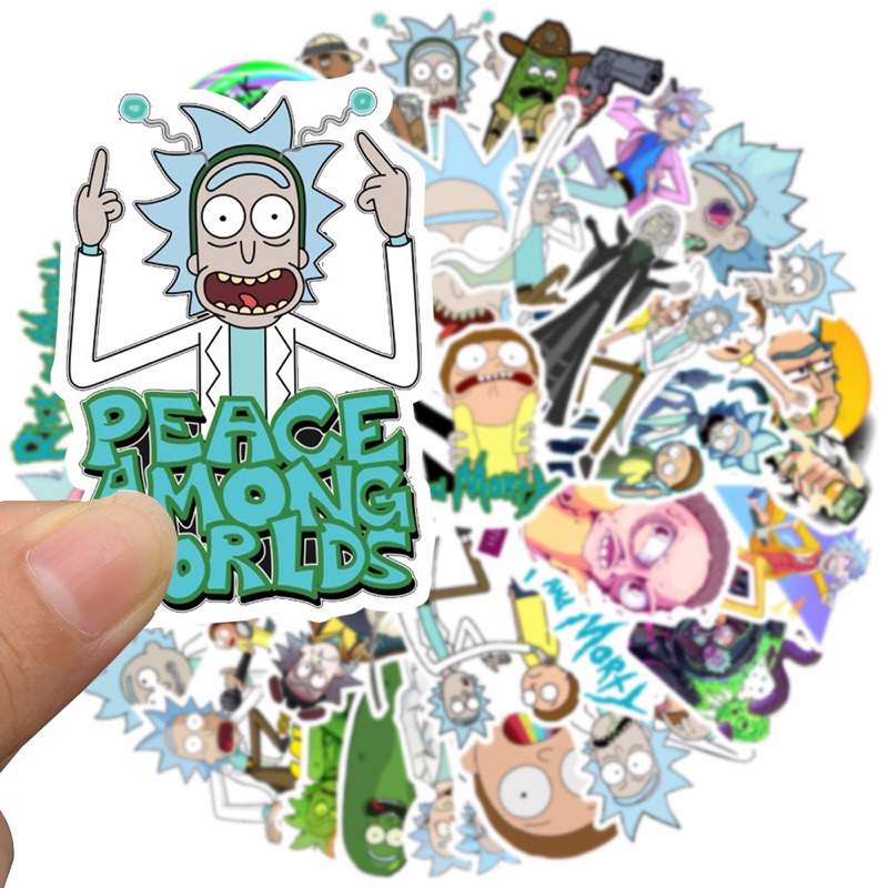 sticker-rick-355-สติ๊กเกอร์นักวิทยาศาสตร์-35-ชิ้น-กันน้ำ-สำหรับตกแต่ง-diy-สติ๊กเกอร์ติดเคสโทรศัพท์-กระเป๋า-สมุดไดอารี่