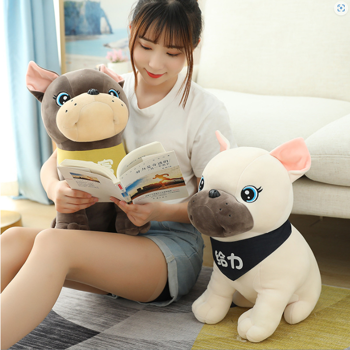 พร้อมส่ง-ตุ๊กตาหมาเฟรนซ์บลูด๊อก-ตุ๊กตาหมา-ขนาด25-cm