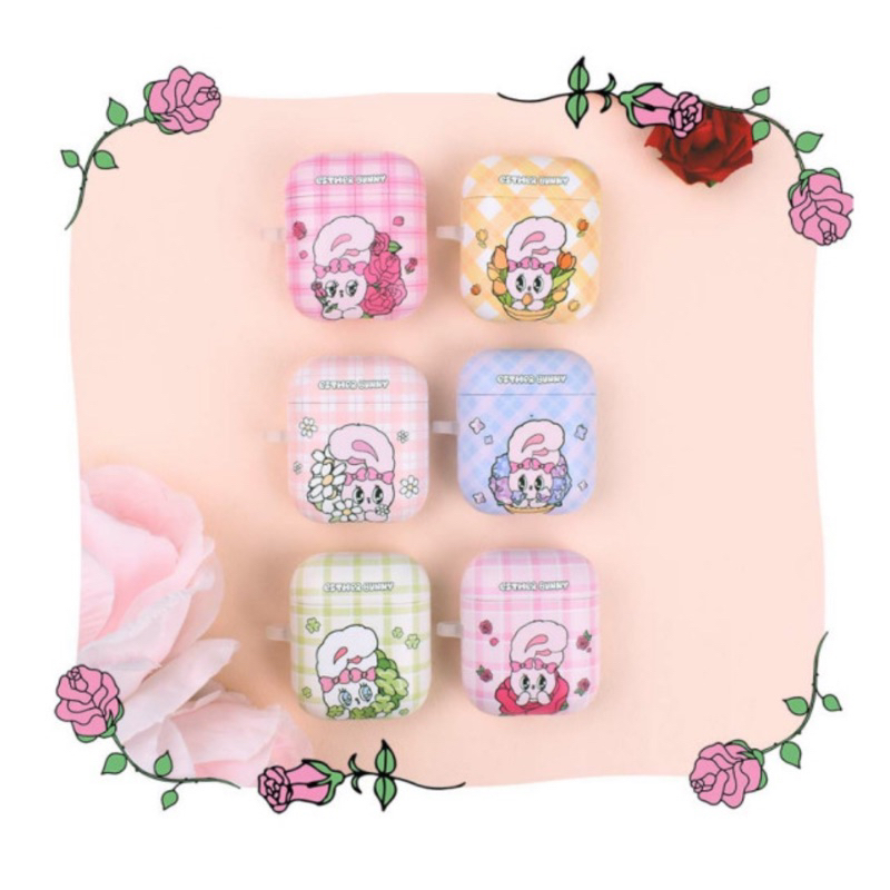 พรีออเดอร์-esther-bunny-floral-airpods-1-2-case