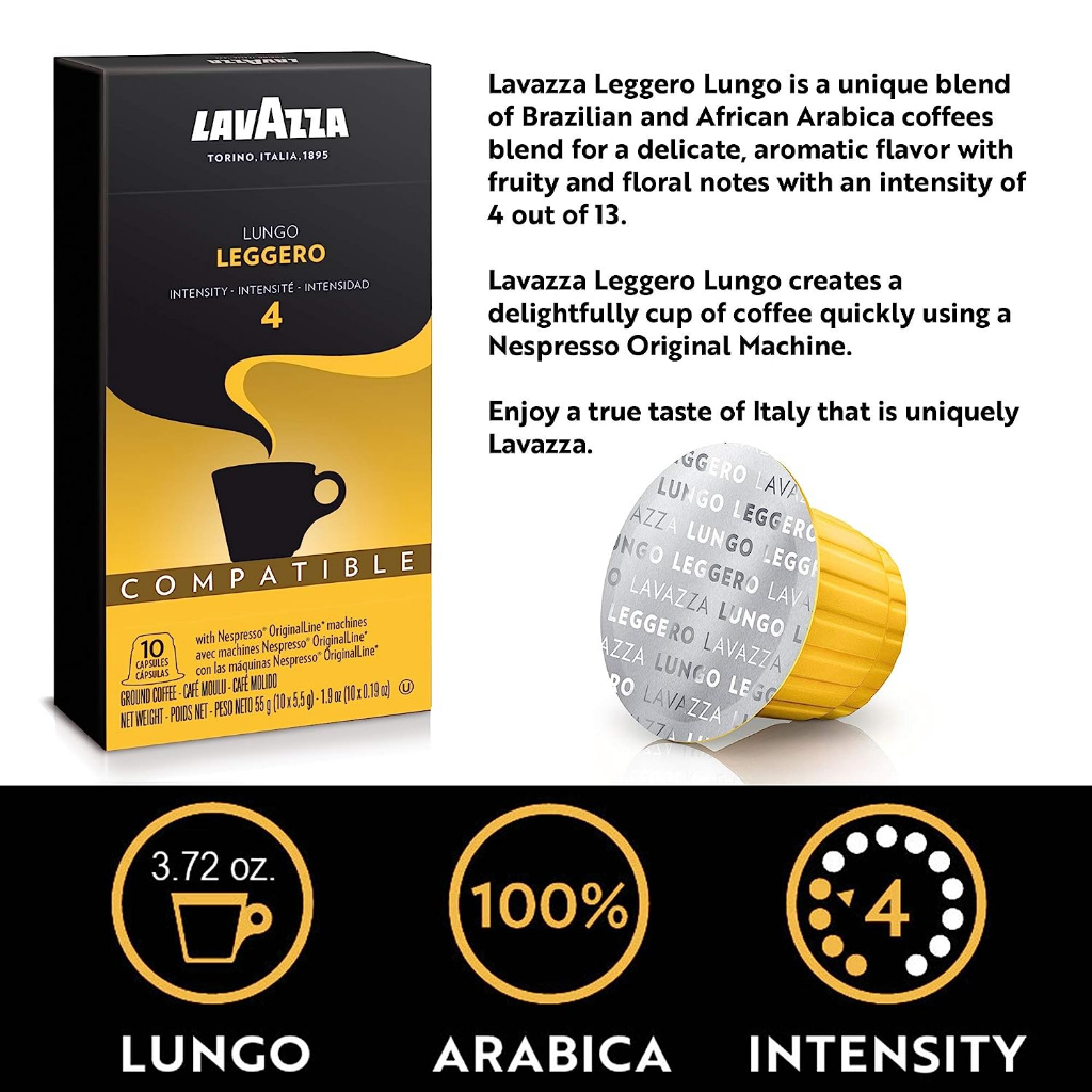 lavazza-capsule-for-nespresso-กาแฟลาวาซา-กาแฟแคปซูล-ใช้ได้กับเครื่อง-nespresso-10แคปซูล-กล่อง